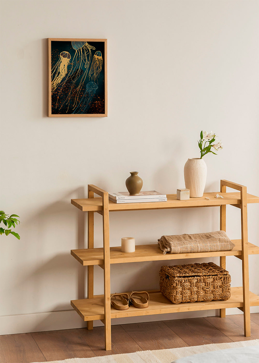 Landschap kunst met metalen kwal
