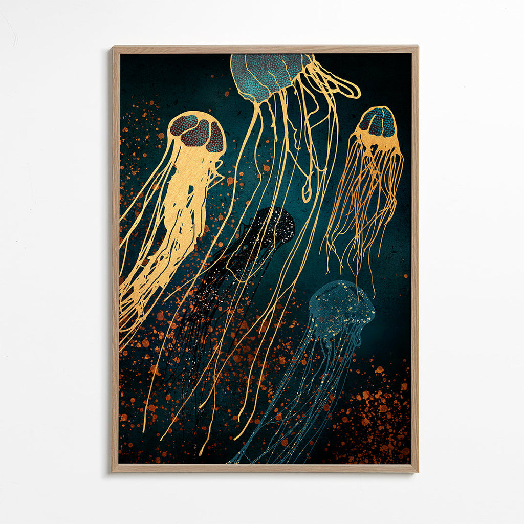 Landschap kunst met metalen kwal