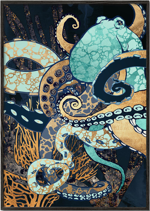 Metalen octopus kunst