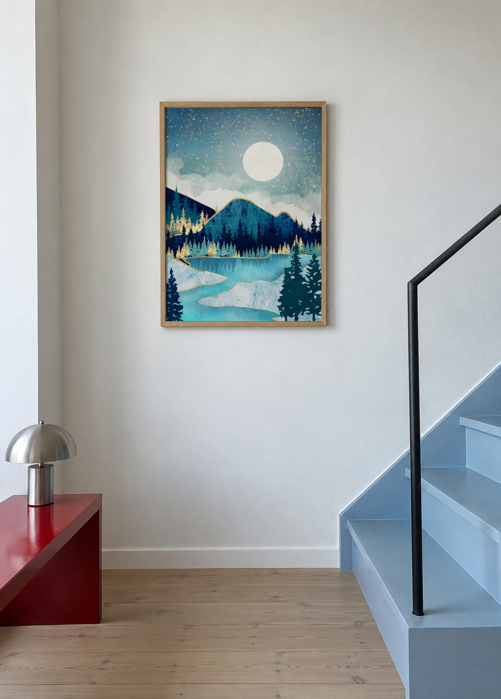 Morning Stars - Framed poster in an interior
