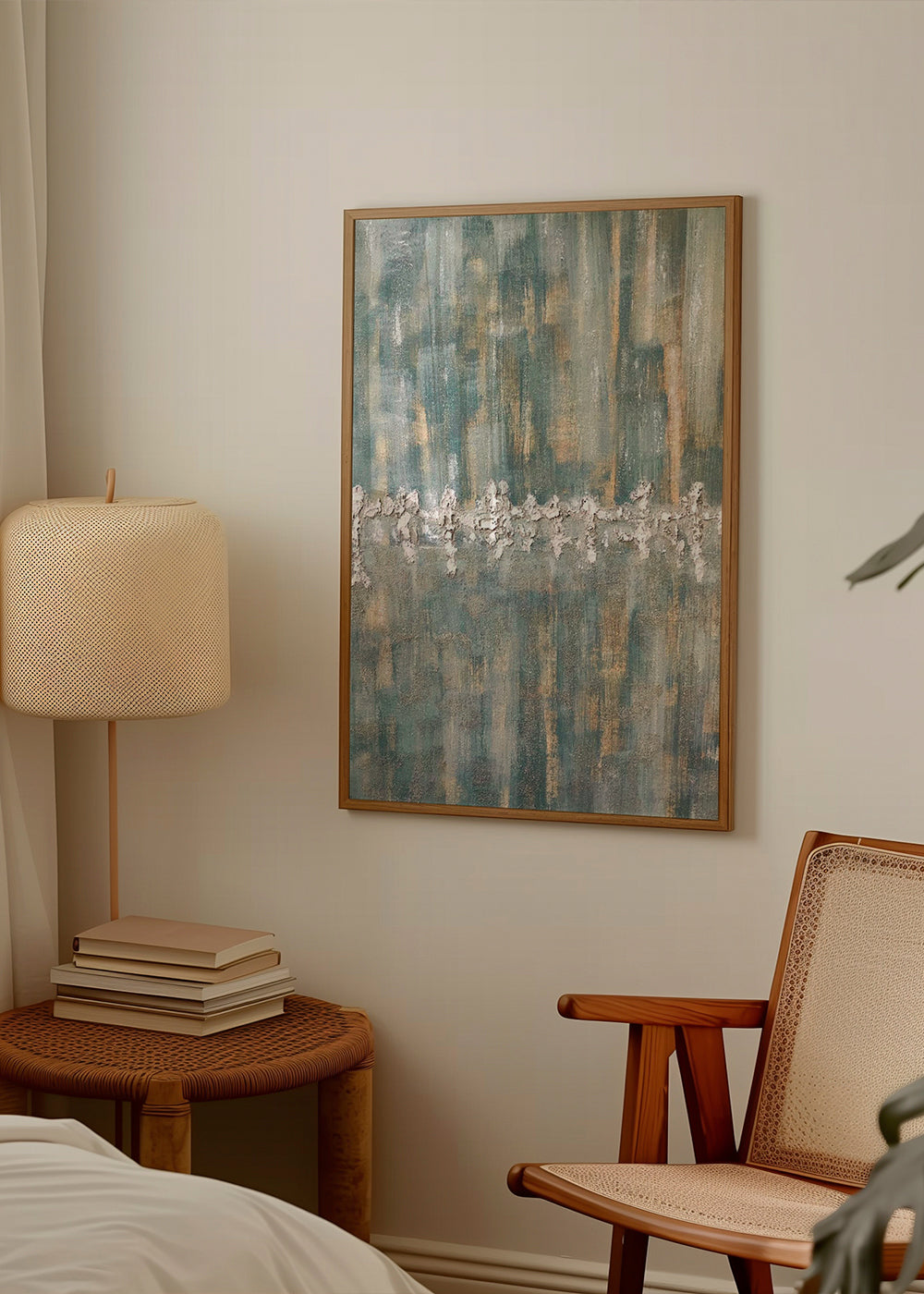 Abstract kunst verticale textuur groene tinten