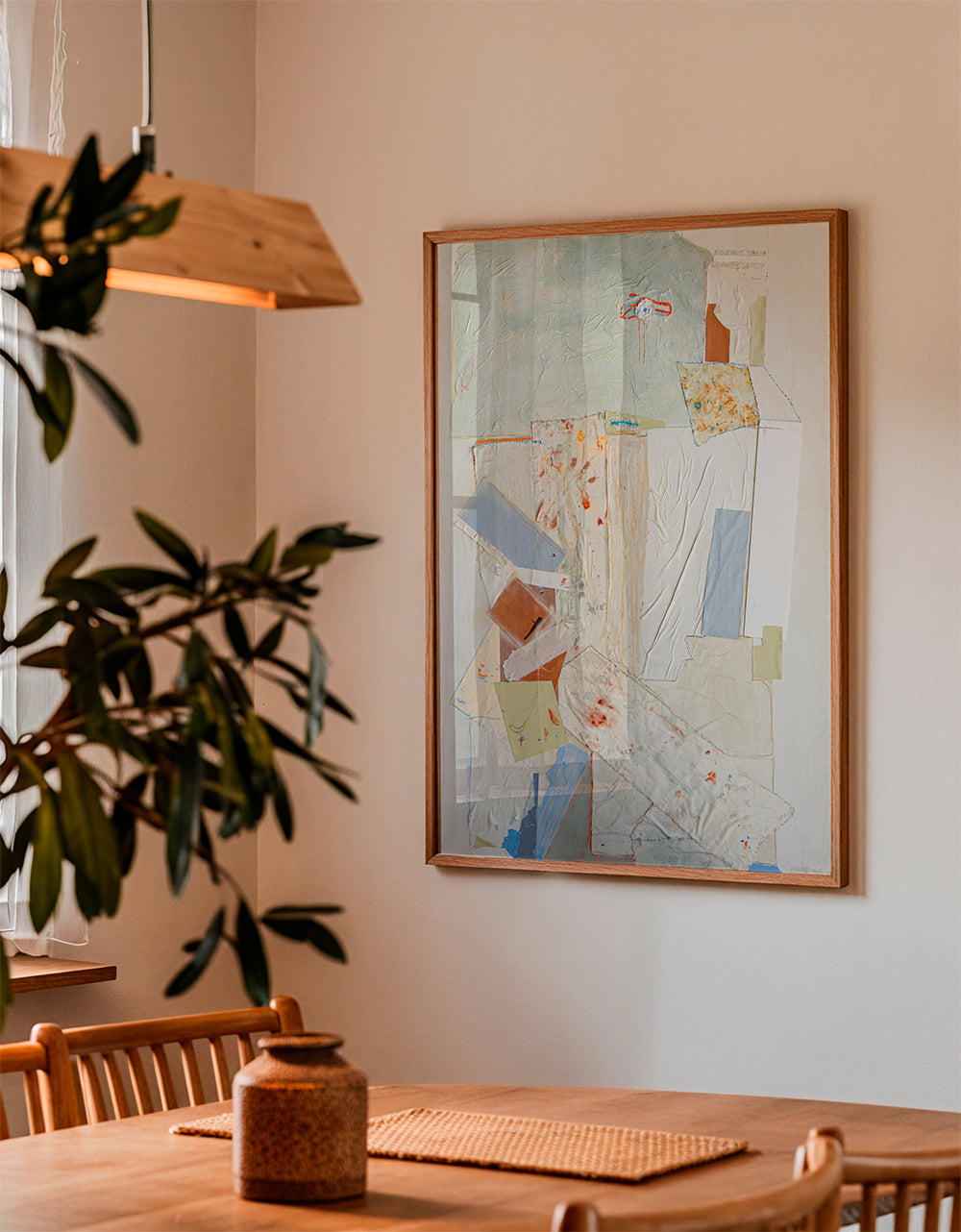Abstracte kunst Alchemie van texturen en pastels