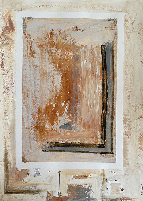 Abstracte kunst met aardetexturen