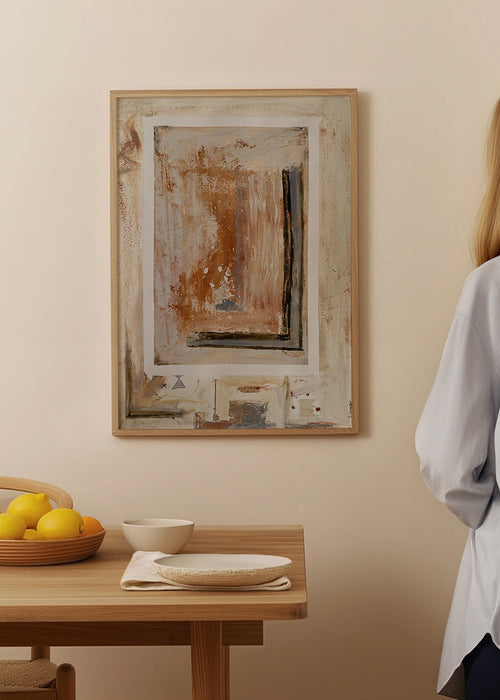 Abstracte kunst met aardetexturen