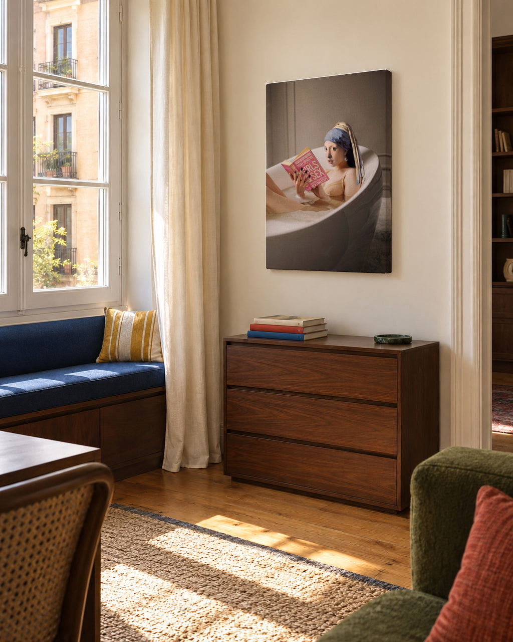 Chilling time - Unframed canvas in an interior