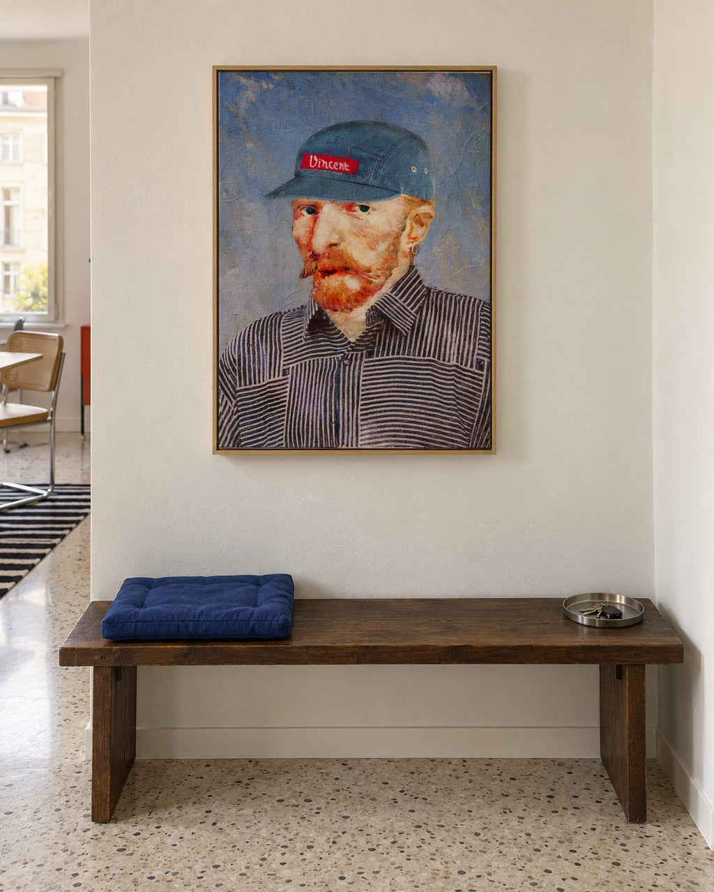 Hipster Vincent - Framed canvas in an interior