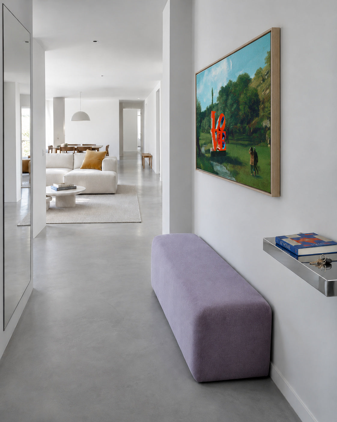 The love found - Framed canvas in an interior