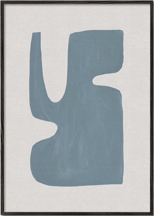 Abstracte blauwe organische vorm