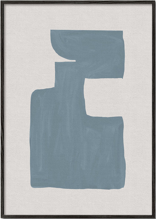 Abstract kunst blauwe blokstudie