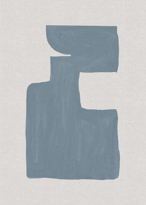 Abstract kunst blauwe blokstudie