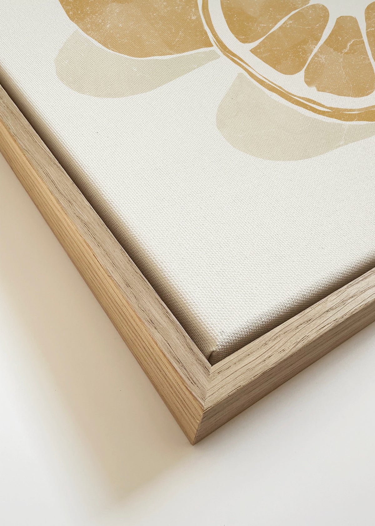Tropical Oranges - Framed canvas detail