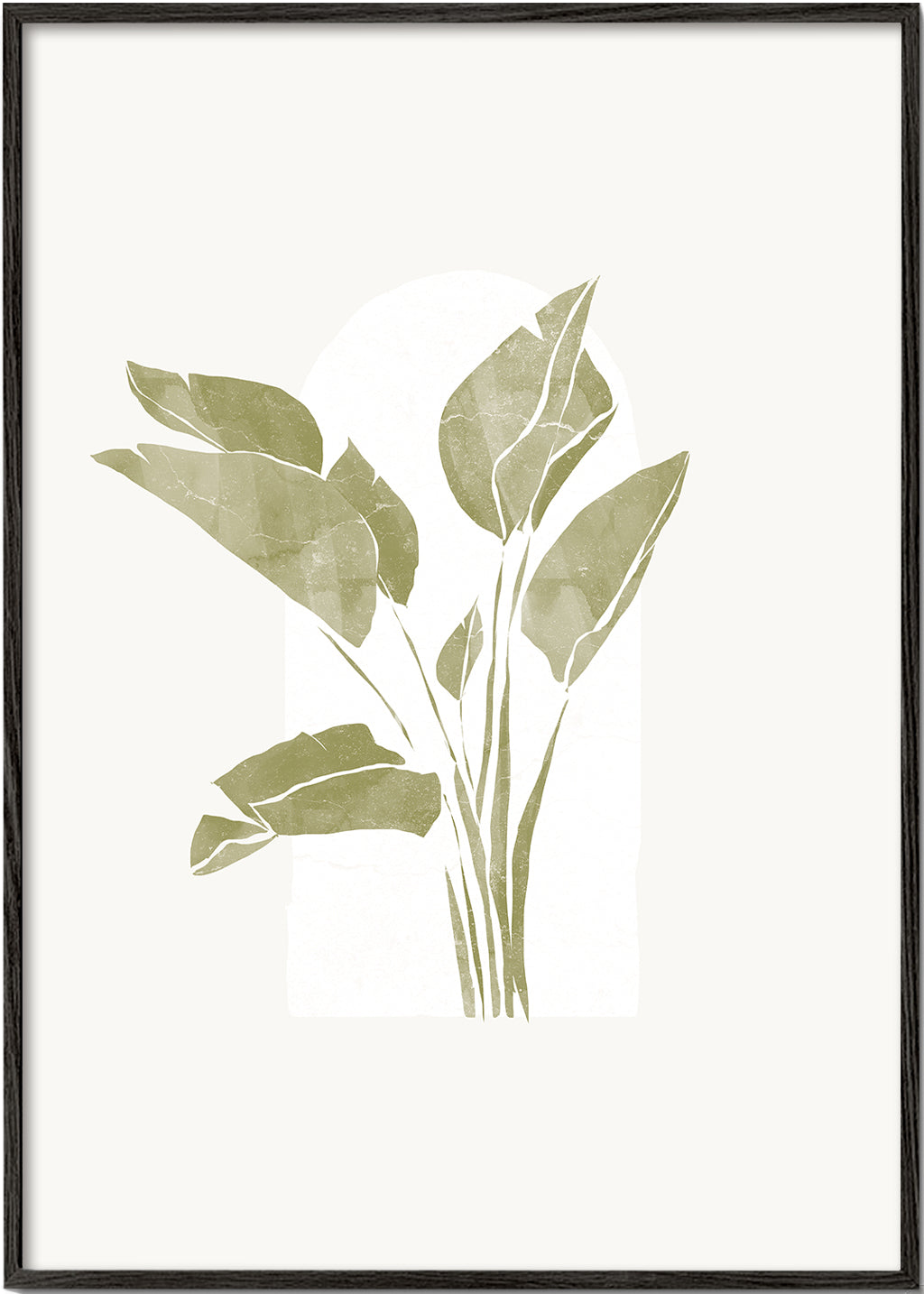 Botanische print groene bladeren met boog