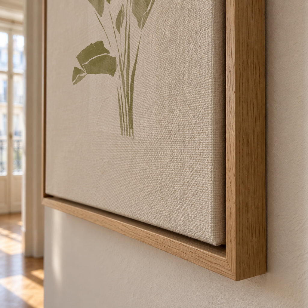 Tropical Window II - Framed canvas detail