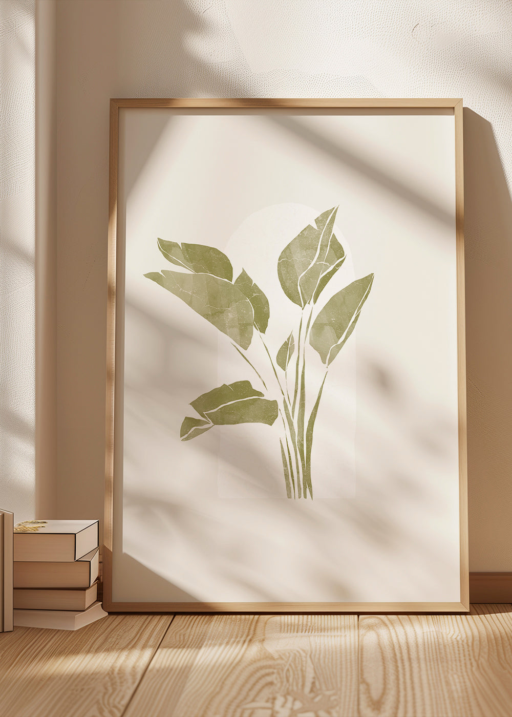Botanische print groene bladeren met boog