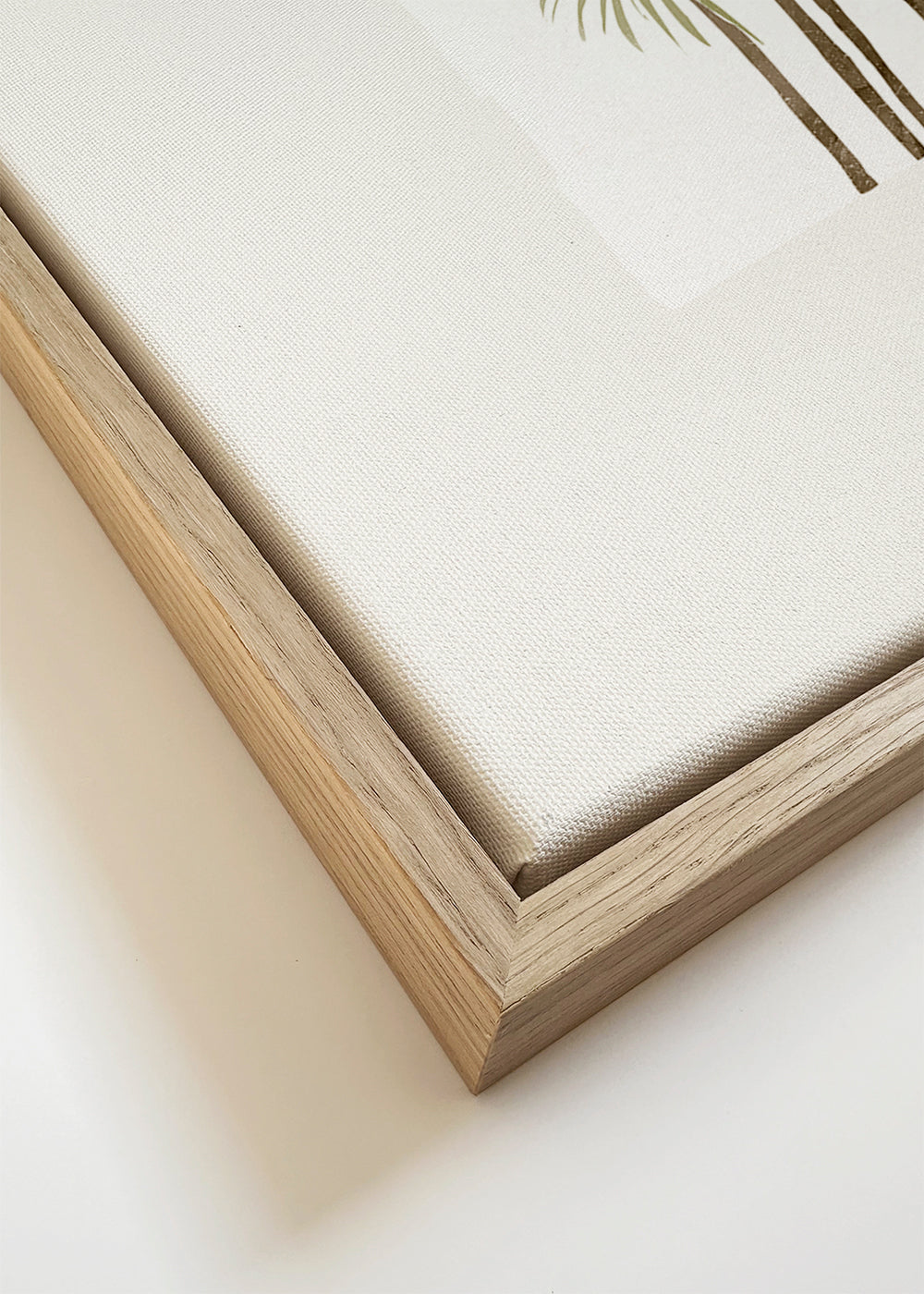 Botanische print met gestileerde palmen