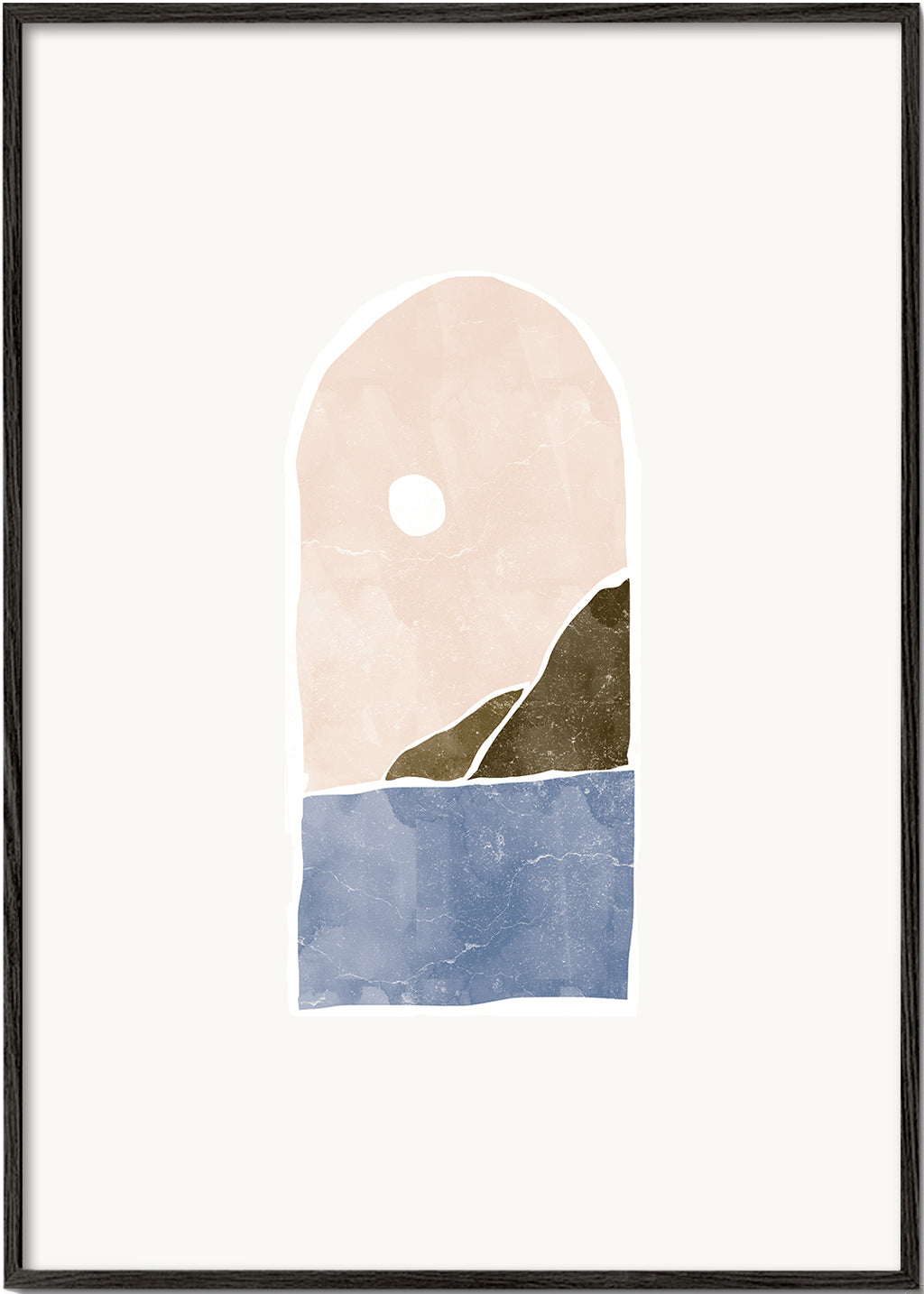 Landschap kunst met boogvenster
