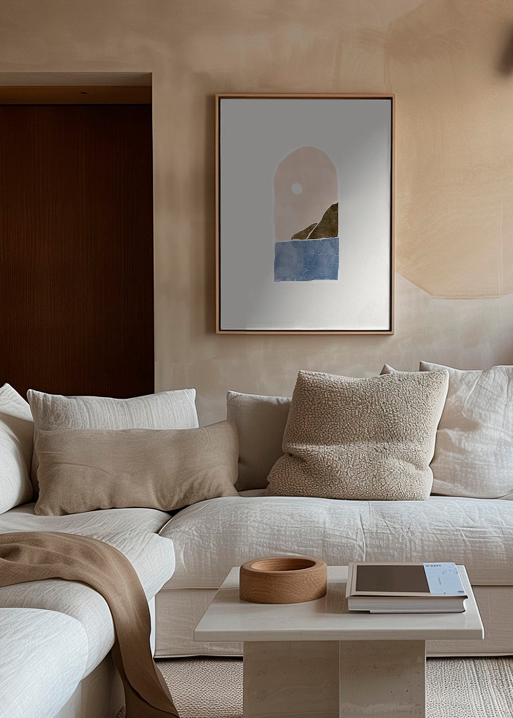 Landschap kunst met boogvenster
