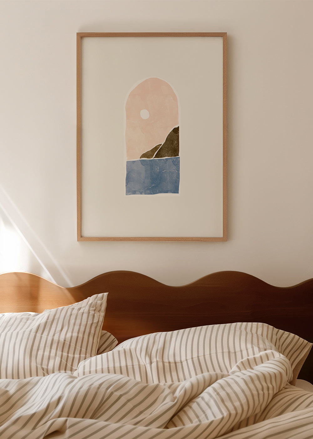 Landschap kunst met boogvenster