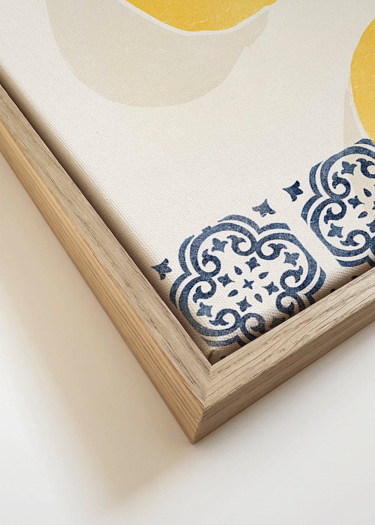 Keuken kunst met citroenen en decoratieve tegels – Canvas detail
