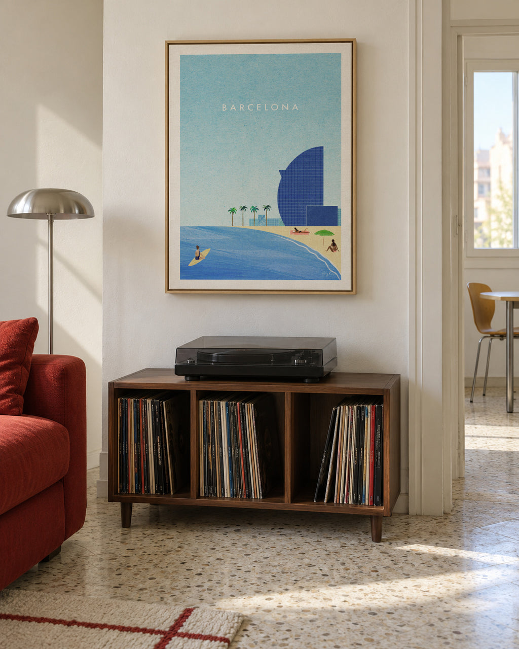 Barcelona II - Framed canvas in an interior