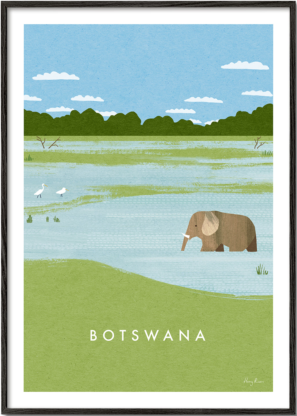 Olifant in het moeras