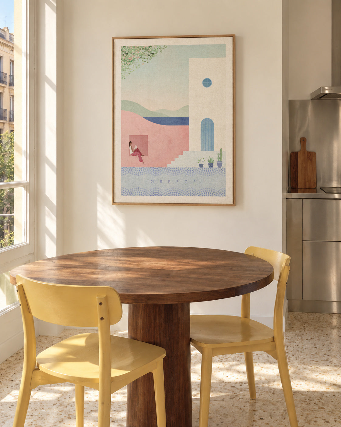 Greece - Framed canvas in an interior