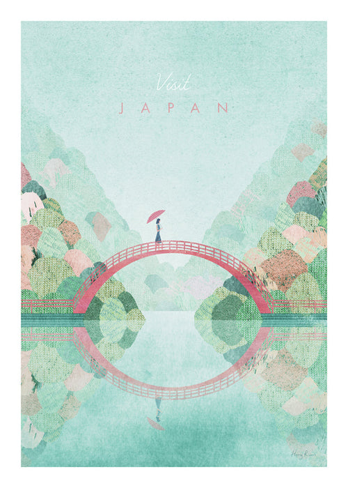 Landschap kunst: Japanse brug met reflectie