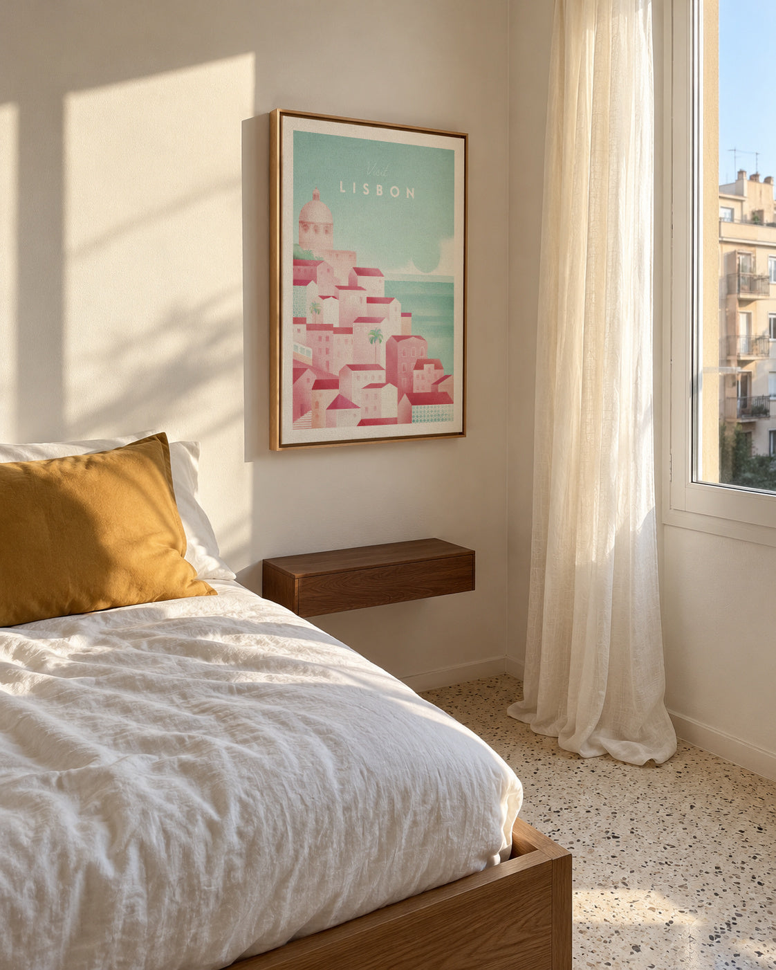 Lisbon - Framed canvas in an interior