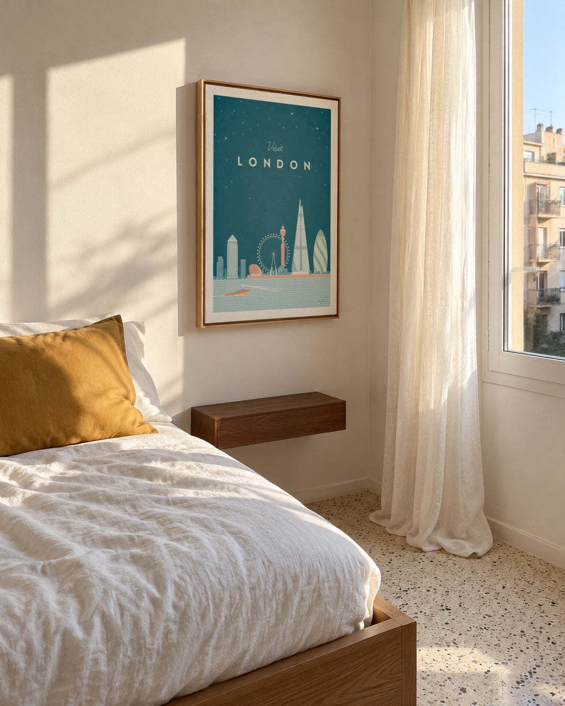 London - Framed canvas in an interior