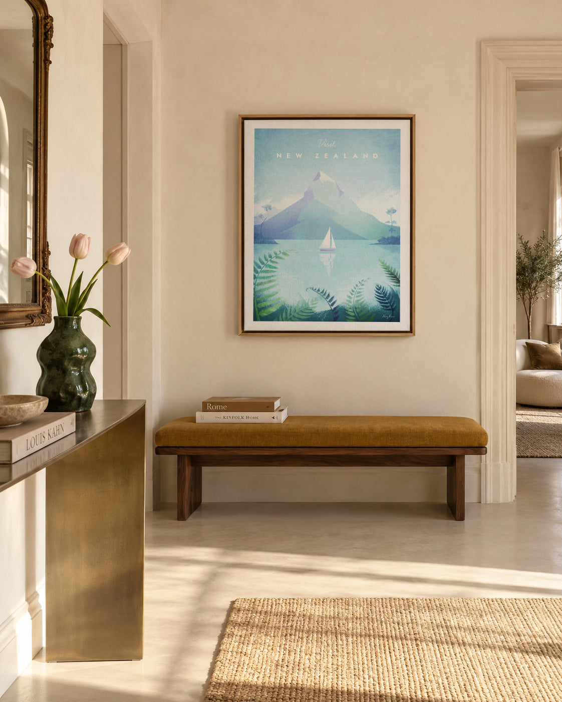 New Zealand - Framed canvas in an interior
