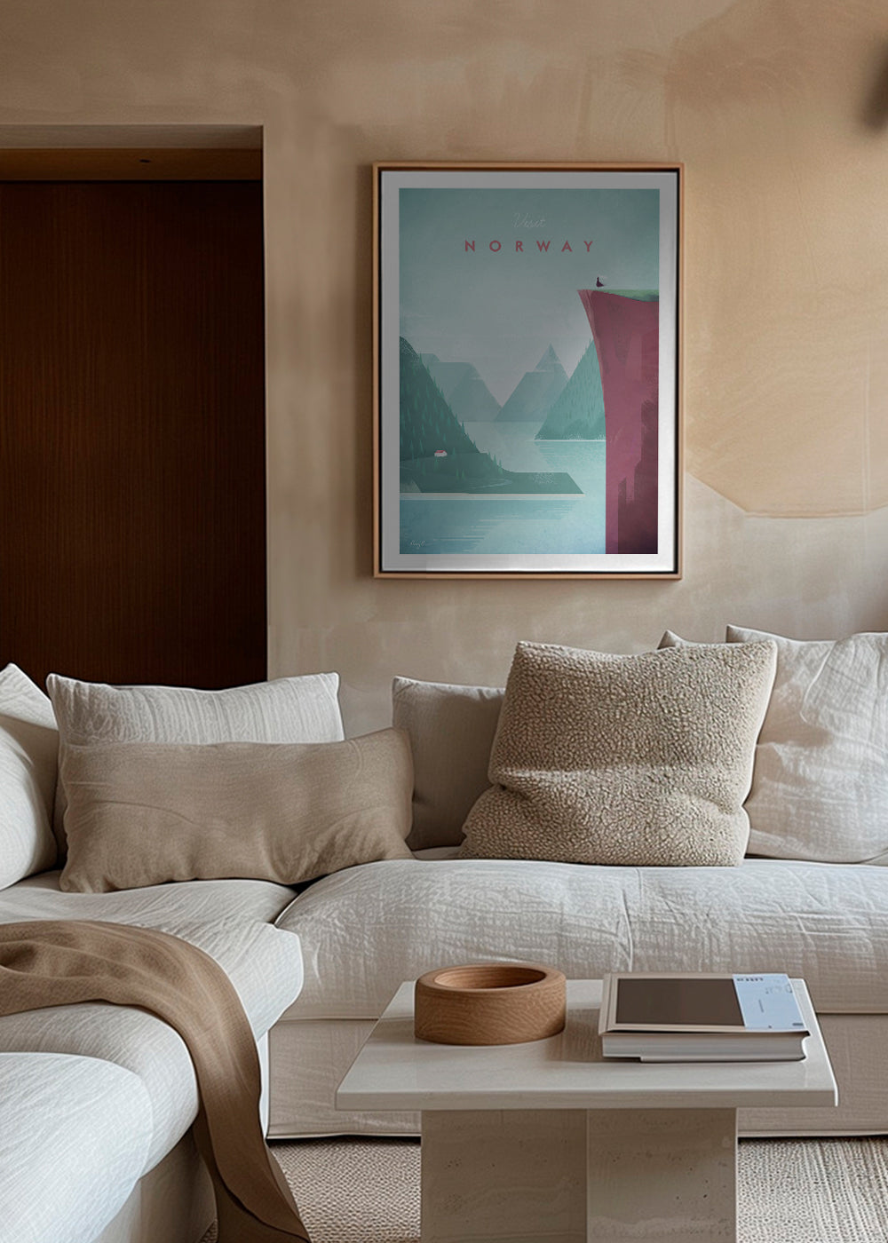 Landschap kunst: Noorwegen poster met fjord