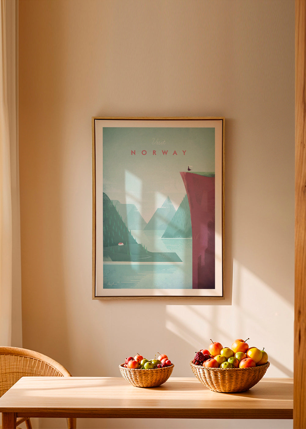 Landschap kunst: Noorwegen poster met fjord