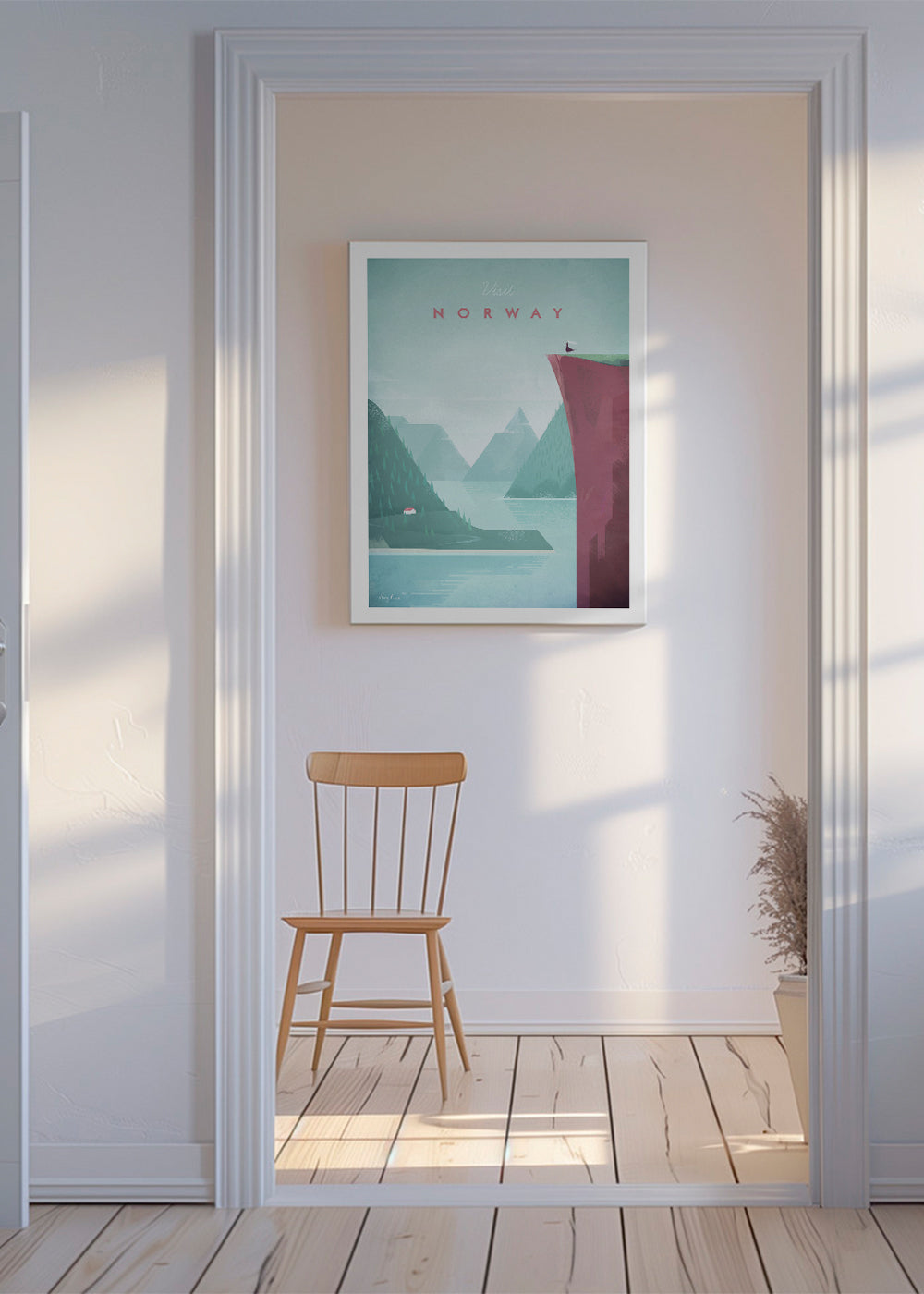 Landschap kunst: Noorwegen poster met fjord