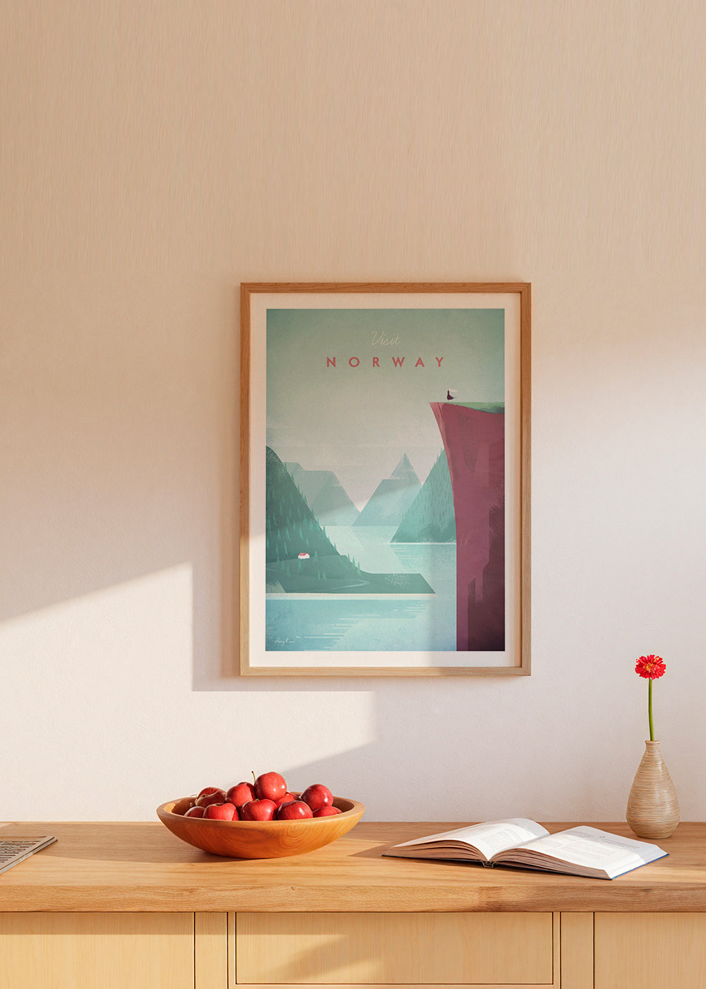 Landschap kunst: Noorwegen poster met fjord