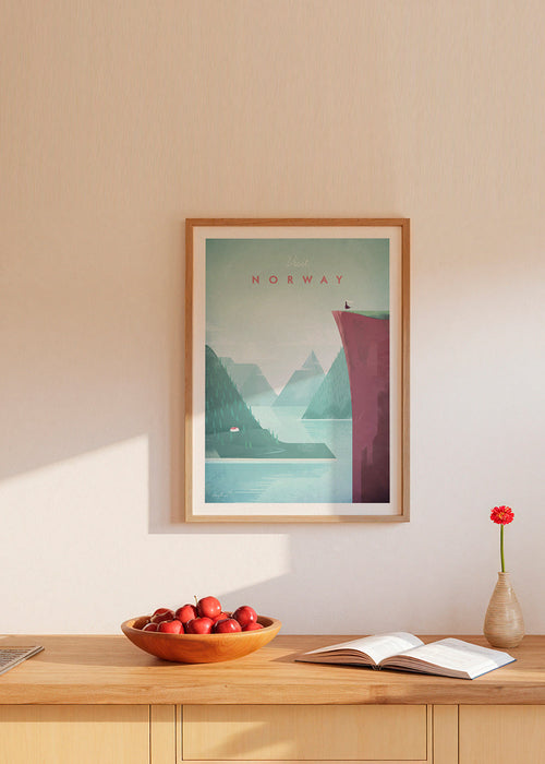 Landschap kunst: Noorwegen poster met fjord