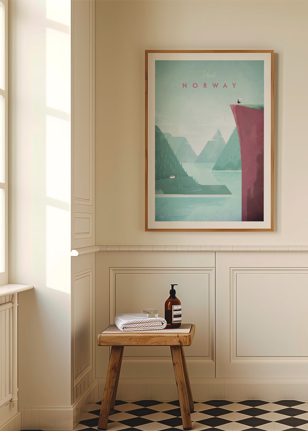 Landschap kunst: Noorwegen poster met fjord