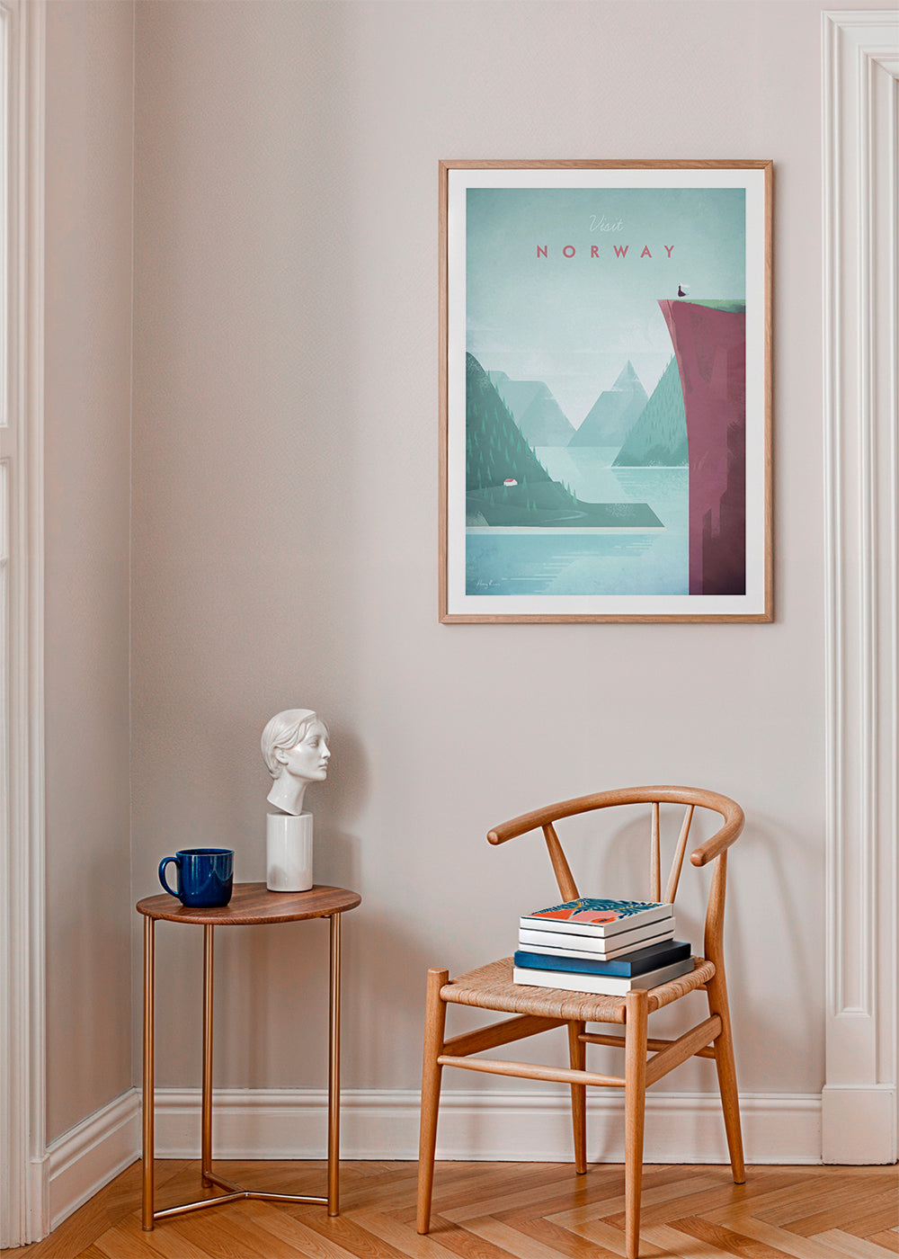 Landschap kunst: Noorwegen poster met fjord