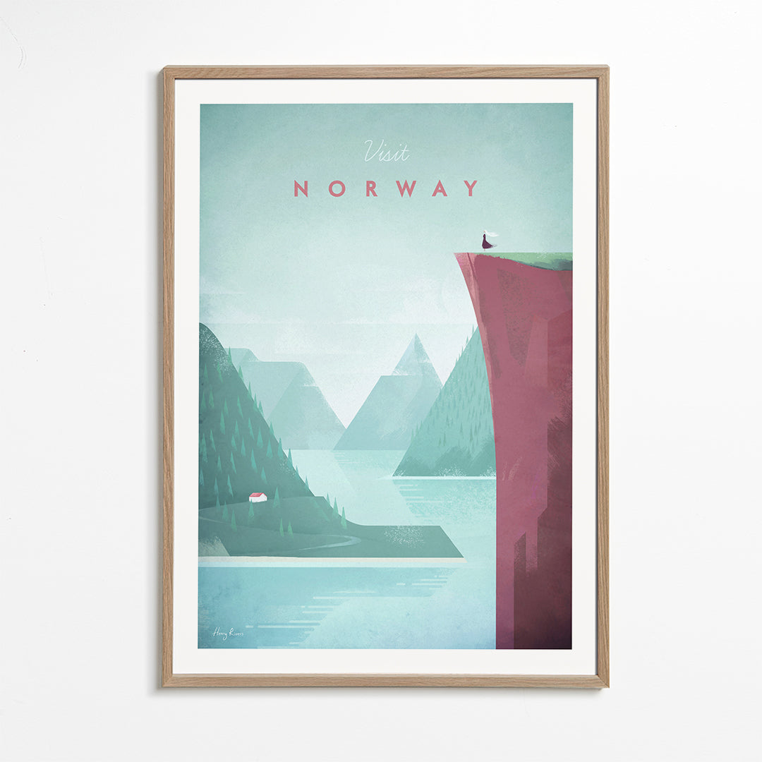 Landschap kunst: Noorwegen poster met fjord