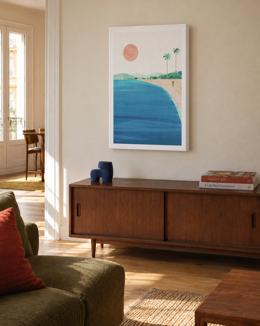 Paradise - Unframed canvas in an interior