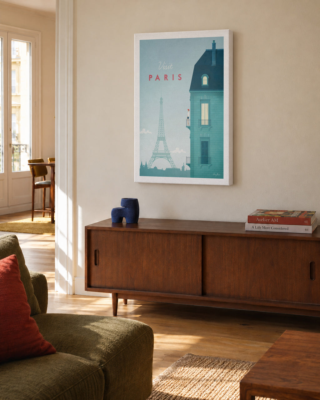 Paris - Unframed canvas in an interior