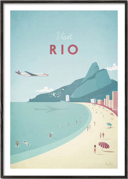 Reisposter: Rio strandillustratie