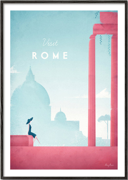 Stadsposter: Rome in pasteltinten