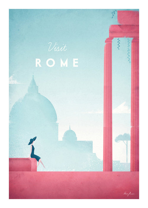 Stadsposter: Rome in pasteltinten