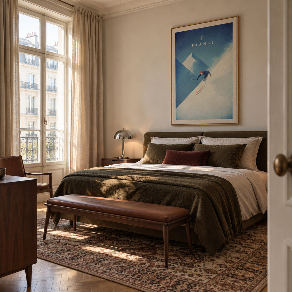 Ski France - Framed canvas in an interior