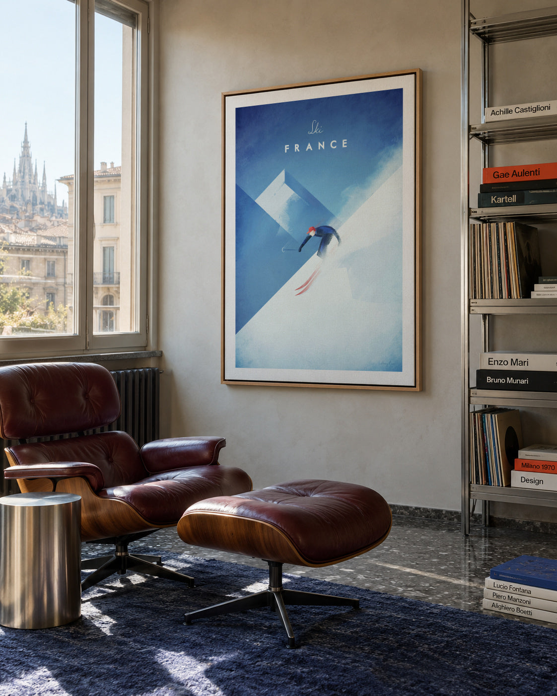 Ski France - Framed canvas in an interior
