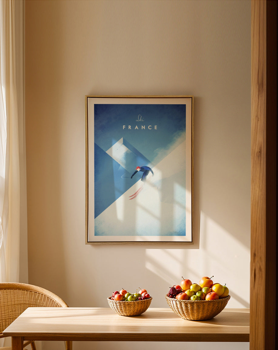 Ski France - Framed canvas in an interior