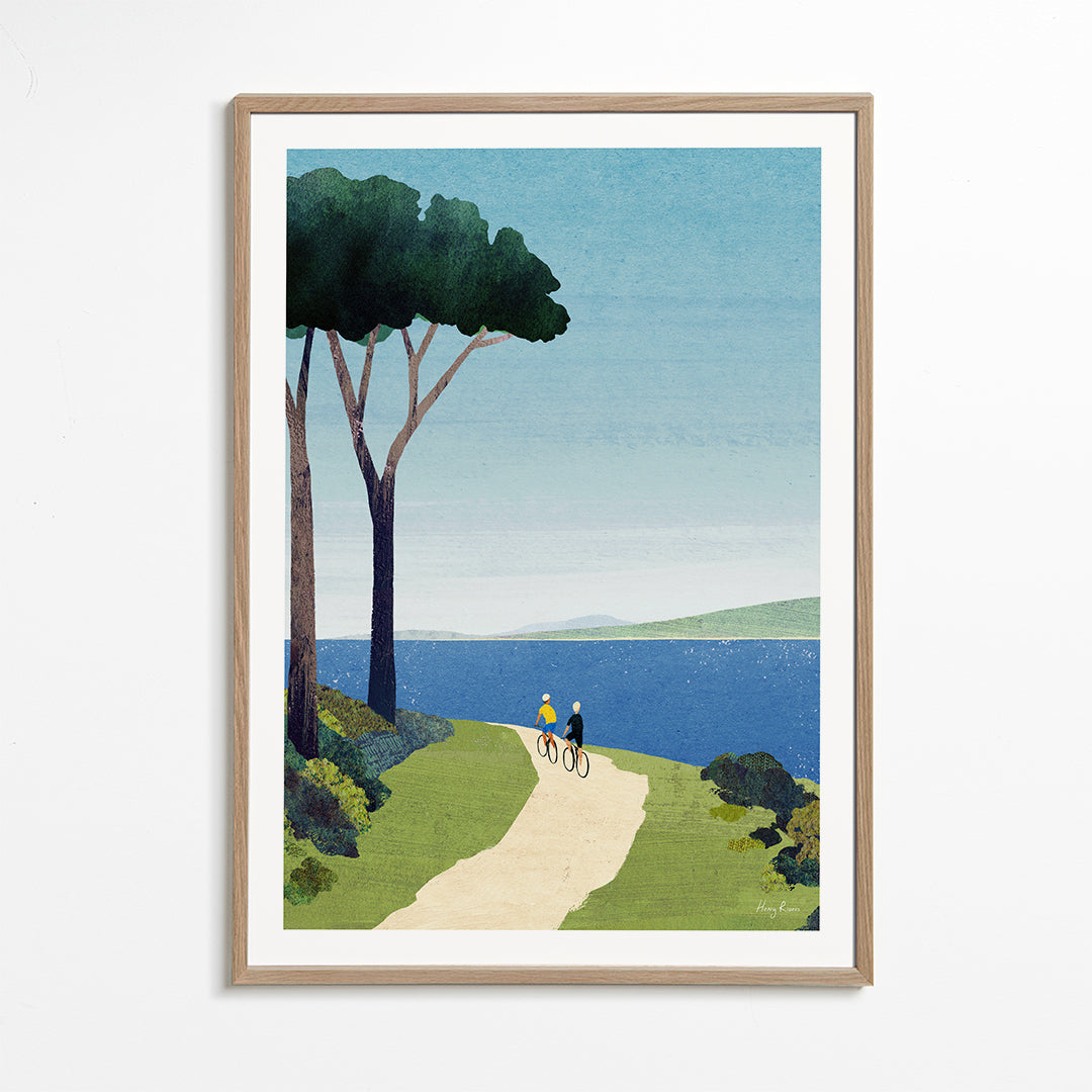 Landscape art Cycling by the sea