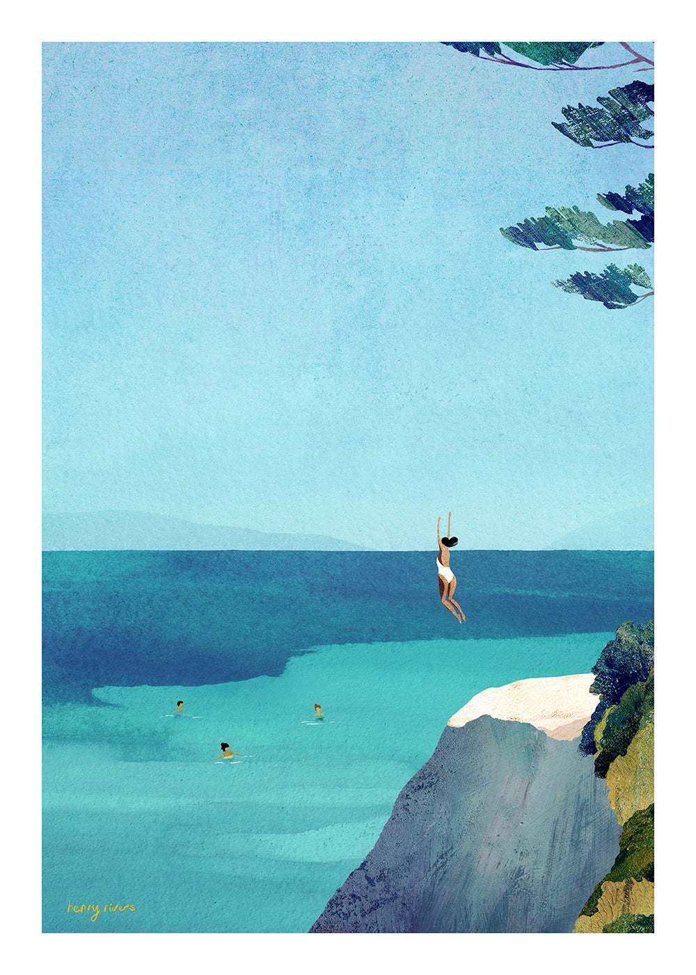 Landscape art Leap - sea swimming adventure