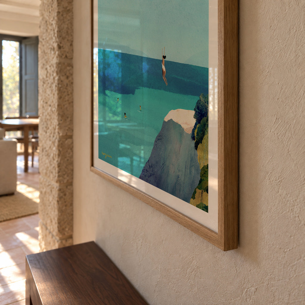 Leap - sea swimming adventure - Framed poster detail