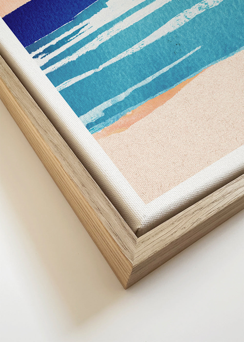 Landschap kunst: minimalistische zonsopgang boven de oceaan